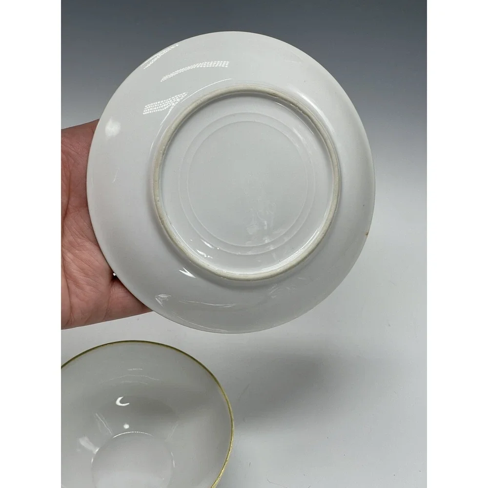 Antique Nippon Teacup & Saucer Plate Hand‎ Painted Floral A50